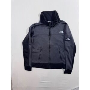 The North Face Women Full Zip Hoodie Jacket Gray Black M Running Athletic Hiking